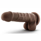 Dr. Skin Basic 7 Dildo with Balls - Chocolate - 7.75in