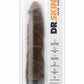Dr. Skin Cock Vibe 1 Vibrating Dildo - Chocolate - 9in