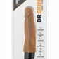 Dr. Skin Cock Vibe 14 Vibrating Dildo - Caramel - 8in