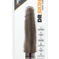 Dr. Skin Cock Vibe 14 Vibrating Dildo - Chocolate - 8in