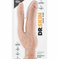 Dr. Skin Cock Vibes Dual Penetrating Vibrating Dildo - Vanilla - 7in