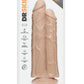 Dr. Skin Double Trouble Dual Penetrating Dildo with Suction Cup - Vanilla - 10.5in