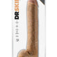 Dr. Skin Dr. Michael Dildo with Balls and Suction Cup - Caramel - 14in