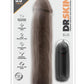 Dr. Skin Dr. Throb Vibrating Dildo with Remote Control - Chocolate - 9.5in