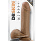 Dr. Skin Dr. William Dildo with Balls and Suction Cup - Caramel - 8in