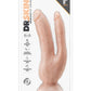 Dr. Skin Dual Penetrating Dildo with Suction Cup - Vanilla - 8in