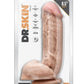 Dr. Skin Mr. D Dildo with Balls and Suction Cup - Vanilla - 8.5in