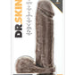 Dr. Skin Mr. Magic Dildo with Balls and Suction Cup - Chocolate - 9in