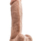 Dr. Skin Mr. Magic Dildo with Balls and Suction Cup - Vanilla - 9in