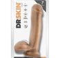 Dr. Skin Mr. Mark Dildo with Balls and Suction Cup - Caramel - 7in