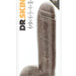 Dr. Skin Mr. Mister Dildo with Balls and Suction - Chocolate - 10.5in