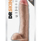 Dr. Skin Mr. Savage Dildo with Balls and Suction Cup - Vanilla - 11.5in