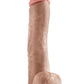 Dr. Skin Mr. Savage Dildo with Balls and Suction Cup - Vanilla - 11.5in
