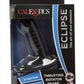 Eclipse Thrusting Rotator Probe Silicone Rechargeable Vibrating Butt Plug with Remote Control - Black