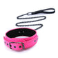 Electra Play Things Pu Leather Collar and Leash - Pink