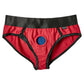 Em.Ex.. Active Harness Wear Contour Harness Briefs - Red - XSmall