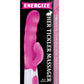 Energize Her Tickler Rabbit Massager Dual Motors Silicone Vibrator - Pink