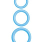 Enhancer Glow Rings Silicone Cockring - Blue/Glow In The Dark