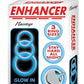 Enhancer Glow Rings Silicone Cockring - Blue/Glow In The Dark