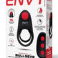 Envy Toys Bullseye Remote Vibrating Rechargeable Silicone Dual Stamina Ring - Black