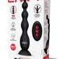 Envy Toys Remote Controlled Flexi Beads Rechargeable Silicone Vibrating Anal Beads with Suction Base - Black