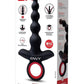 Envy Vibrating Silicone Rechargeable Anal Bead Assifier - Black