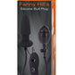 Fanny Hills Silicone Butt Plug Inflatable and Vibrating - Black