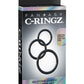 Fantasy C-Ringz Silicone 3-Ring Stamina Cock Ring - Black - Set