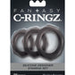 Fantasy C-Ringz Silicone Designer Stamina Cock Ring - Black - Set