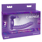Fantasy C-Ringz Silicone Double Penetrator Rabbit Cock Ring - Purple