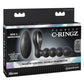 Fantasy C-Ringz Silicone Rechargeable Cock Ring Double Penetrator with Remote Control - Black