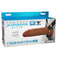 Fantasy X-Tensions Elite Silicone Dual Density Hollow Strap-On - Caramel - 6in