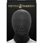 Fetish and Fashion Zippered Mouth Hood - Black - One Size