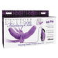 Fetish Fantasy Elite Vibrating Double Delight Strap-On Silicone Waterproof - Purple - 10in