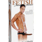 Fetish Fantasy Series Chocolate Dream Vibrating Hollow Strap-On - Brown - 10in