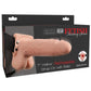 Fetish Fantasy Series Hollow Rechargeable Strap-On Dildo with Balls and Harness - Vanilla - 7in