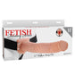 Fetish Fantasy Series Hollow Strap-On Dildo and Stretchy Harness - Vanilla - 11in