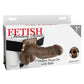 Fetish Fantasy Series Hollow Strap-On Dildo with Balls and Stretchy Harness - Chocolate - 7in