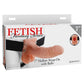 Fetish Fantasy Series Hollow Strap-On Dildo with Balls and Stretchy Harness - Flesh/Vanilla - 7in