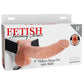 Fetish Fantasy Series Hollow Strap-On Dildo with Balls and Stretchy Harness - Flesh/Vanilla - 9in