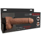 Fetish Fantasy Series Rechargeable Hollow Strap-On Dildo with Balls and Harness with Wireless Remote Control - Caramel - 10in