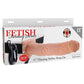 Fetish Fantasy Series Vibrating Hollow Strap-On Dildo and Harness with Remote Control - Vanilla - 11in