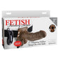 Fetish Fantasy Series Vibrating Hollow Strap-On Dildo with Balls and Harness with Remote Control - Chocolate - 7in