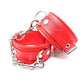 Fetish Play Ankle Cuffs Vegan Leather - Red