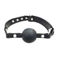 Fetish Play Ball Gag Vegan Leather - Black