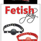 Fetish Play Ball Gag Vegan Leather - Black