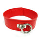 Fetish Play Collar Vegan Leather - Red