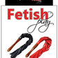 Fetish Play Wooden Handle Flogger Vegan Leather - Black