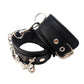 Fetish Play Wrist Cuffs Vegan Leather - Black
