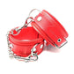 Fetish Play Wrist Cuffs Vegan Leather - Red